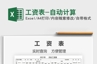 2021工資表-自動(dòng)計(jì)算免費(fèi)下載