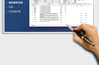 (CBD成本基本文檔)報價與成本清單制造價免費下載