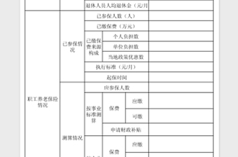 2022职工养老保险情况调查表免费下载