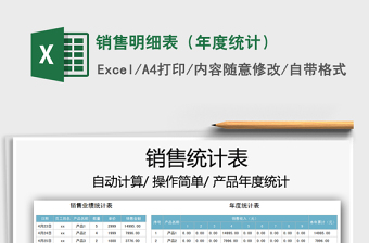2022銷售明細表（年度統(tǒng)計）免費下載