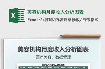 美容機(jī)構(gòu)月度收入分析圖表免費(fèi)下載
