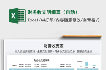 2021財務(wù)收支明細表（自動）免費下載