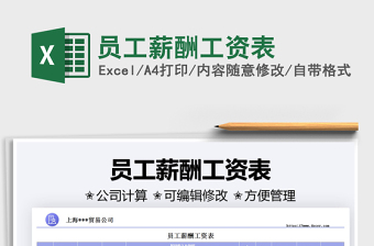 2022員工薪酬工資表免費(fèi)下載