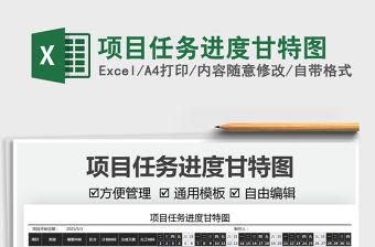 2021項目任務進度甘特圖免費下載
