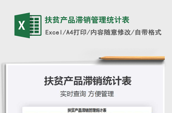2021扶貧產(chǎn)品滯銷管理統(tǒng)計表免費下載