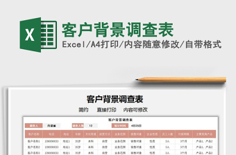 2021客戶背景調查表免費下載