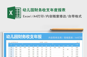 2022幼兒園財務收支年度報表免費下載