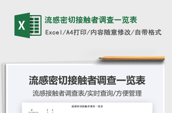 2022流感密切接觸者調(diào)查一覽表免費(fèi)下載