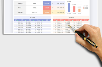 公司月度收支记账表免费下载