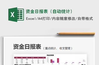 2022資金日?qǐng)?bào)表（自動(dòng)統(tǒng)計(jì)）免費(fèi)下載