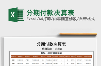 2022分期付款決算表免費(fèi)下載