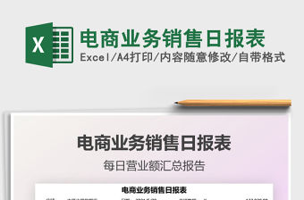 2021電商業務銷售日報表免費下載