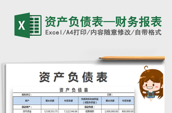 2022資產(chǎn)負(fù)債表—財(cái)務(wù)報(bào)表免費(fèi)下載
