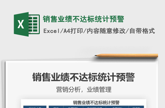 2021銷(xiāo)售業(yè)績(jī)不達(dá)標(biāo)統(tǒng)計(jì)預(yù)警免費(fèi)下載