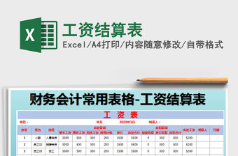 2022工資結(jié)算表免費下載