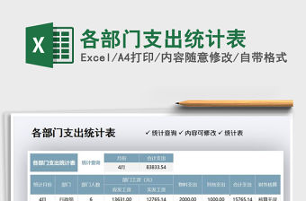 2021各部門支出統計表免費下載