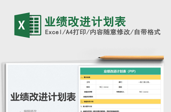 2022業(yè)績改進計劃表免費下載