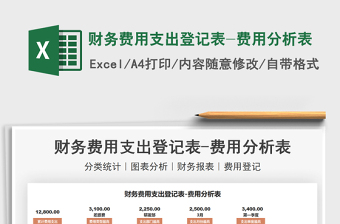 2021財(cái)務(wù)費(fèi)用支出登記表-費(fèi)用分析表免費(fèi)下載