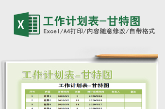 2022工作計劃表-甘特圖免費(fèi)下載