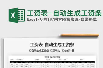 2022工資表-自動(dòng)生成工資條免費(fèi)下載