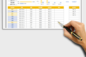2021收支記賬表-自動統(tǒng)計免費(fèi)下載