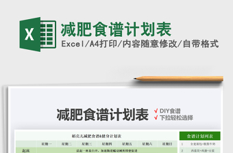 2021減肥食譜計劃表免費下載