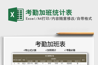 2021考勤加班統(tǒng)計(jì)表免費(fèi)下載