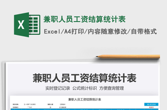 2022兼職人員工資結(jié)算統(tǒng)計表免費下載