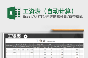 2022工資表（自動(dòng)計(jì)算）免費(fèi)下載