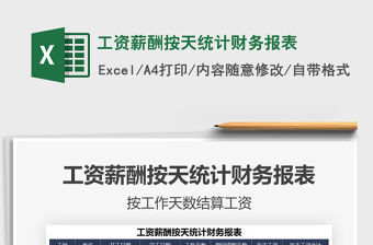 2022工資薪酬按天統(tǒng)計(jì)財(cái)務(wù)報(bào)表免費(fèi)下載
