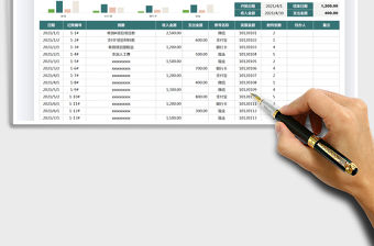 2021財務(wù)收入支出登記表免費下載