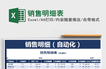 2022銷售明細表免費下載