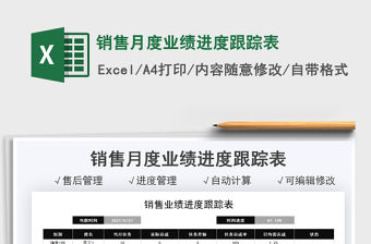 銷售月度業(yè)績進度跟蹤表免費下載