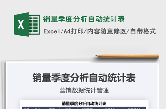 2022銷量季度分析自動統(tǒng)計表免費下載