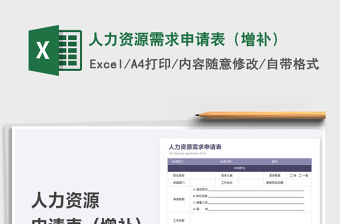 2021人力資源需求申請表（增補(bǔ)）免費(fèi)下載