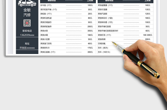 2022汽車維修報(bào)價(jià)表免費(fèi)下載