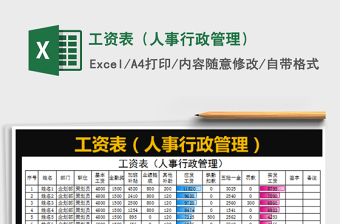 2022工資表（人事行政管理）免費下載