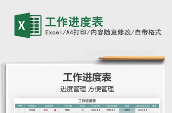 2021工作進度表免費下載