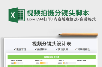 2022剧情片分镜脚本excel下载