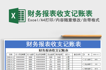 2022财务记账报表