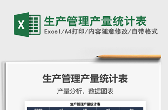 2021生產(chǎn)管理產(chǎn)量統(tǒng)計(jì)表免費(fèi)下載
