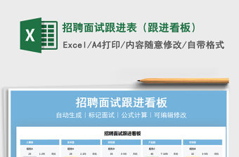2021招聘面試跟進表（跟進看板）免費下載