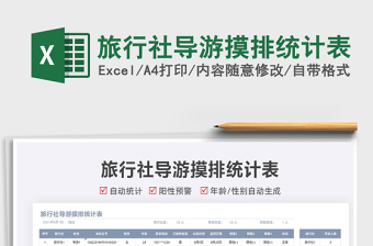 2021旅行社導(dǎo)游摸排統(tǒng)計表免費(fèi)下載