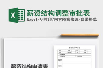 2021薪資結(jié)構(gòu)調(diào)整審批表免費(fèi)下載