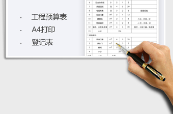 2022裝修家裝工程預(yù)算表免費下載