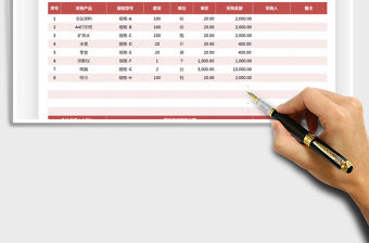 2021活動會議采購開銷統計表免費下載