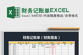 2022财务总账单通用