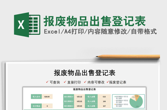 2022報廢物品出售登記表免費(fèi)下載
