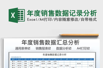 2021年度銷售數據記錄分析免費下載