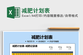 2021減肥計劃表免費下載